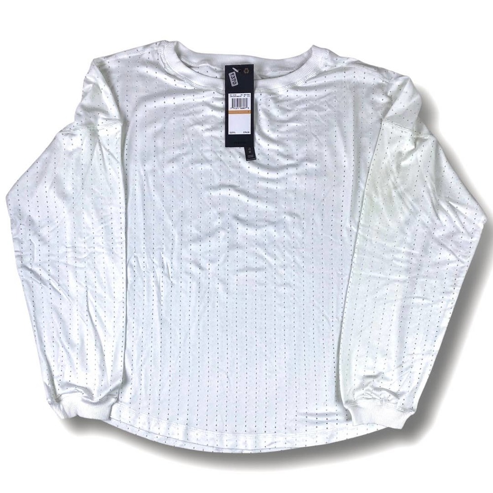 NWT Fila Performa Fi-Lux Mesh Long-Sleeve Tee in White